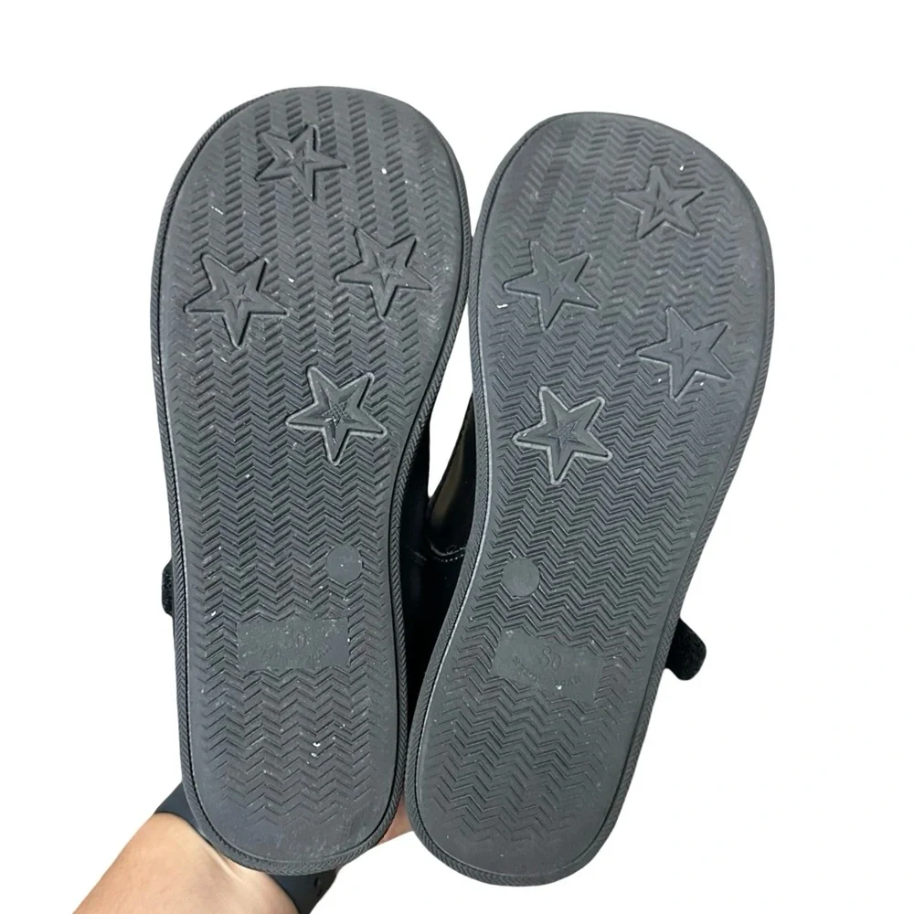 SO Size 3 Girls Black Violin Flats Mary Faux leather  Janes Flats shoes